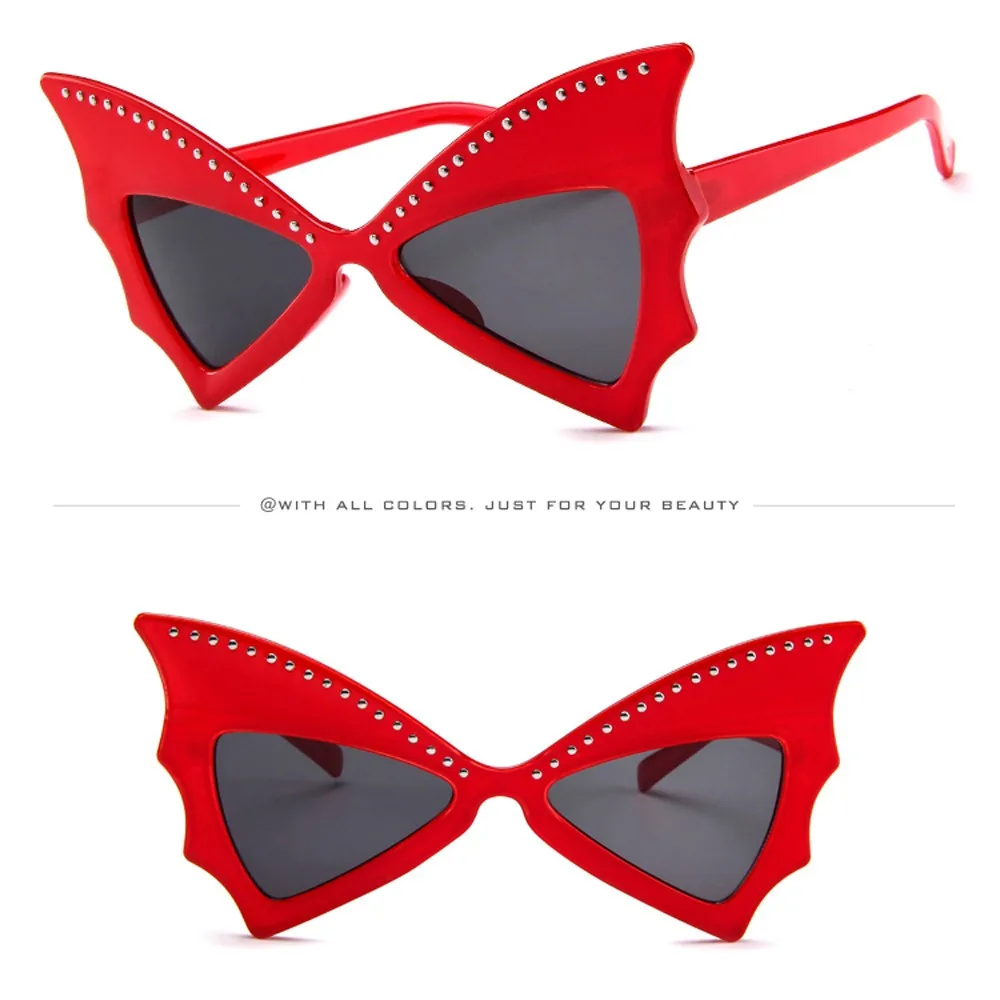 Sunglassess, для женщин, унисекс, Ретро стиль, в форме летучей мыши, очки с заклепками, Ретро стиль, очки для девушек, очки для защиты, солнцезащитные очки для женщин