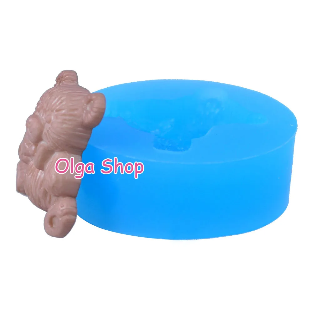 DYL416 20 мм милый медведь Гибкая силиконовая форма в виде животных десерт кекс