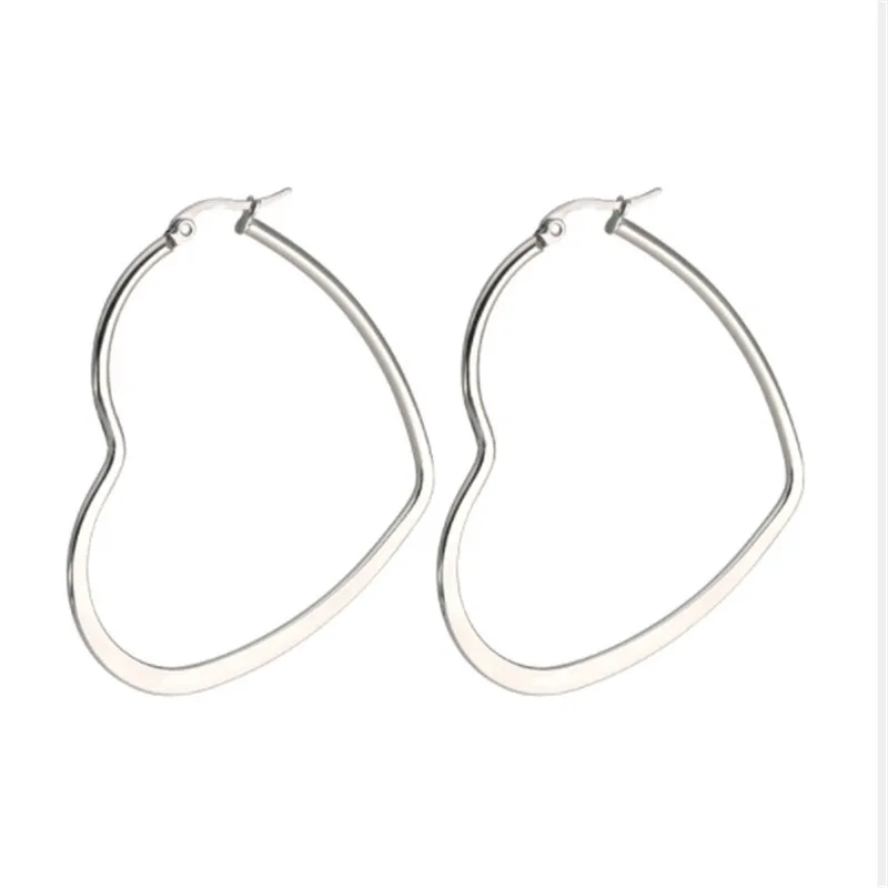 Новые серьги гвоздики в форме сердца цвета розового золота для женщин и мужчин из