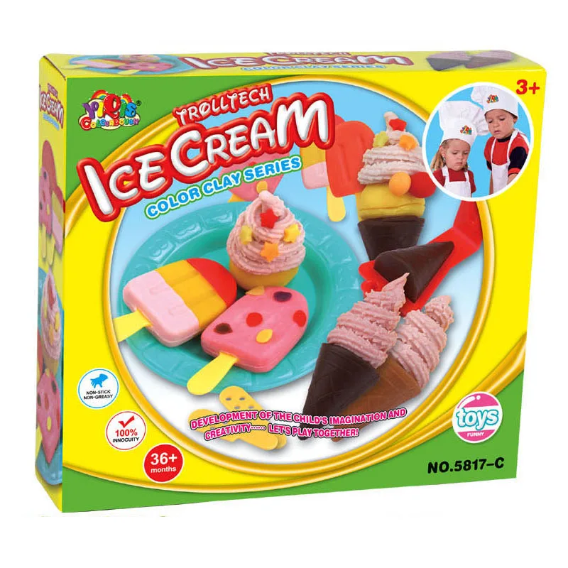 Безопасный пластилин набор для мороженого с форма детей FIMO полимерная глина