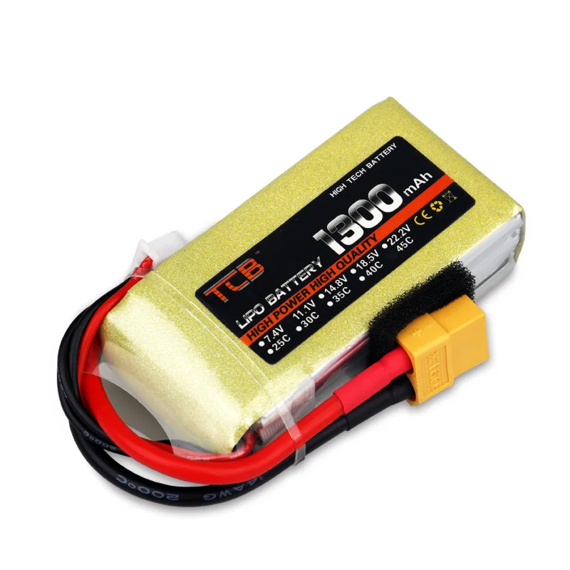 TCB RC Lipo батарея 3 S 11 1 В 1300 мАч 45C для Drone вертолет Квадрокоптер автомобиля FPV системы
