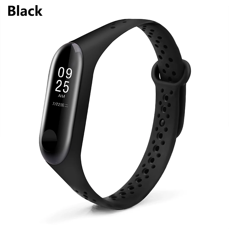 Black Boorui спортивный mi band 3 ремешок удобные красочные смарт-аксессуары ремешок для xiaomi mi 3 Смарт-браслеты - Цвет: Black
