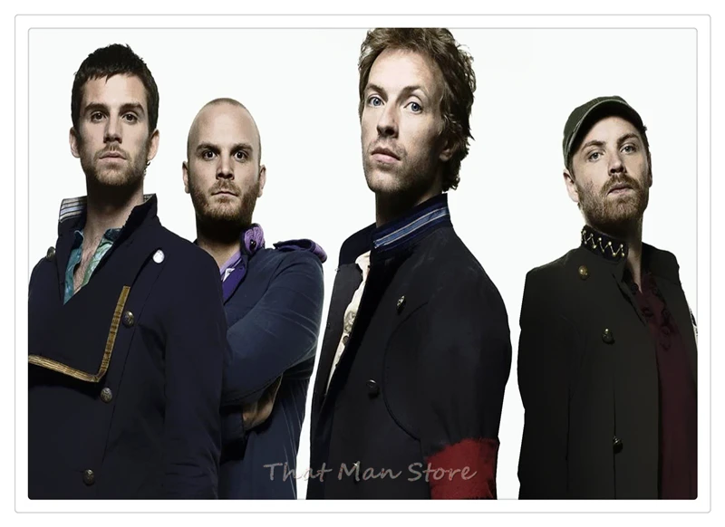 Coldplay рок постер музыкальной группы четкое изображение наклейки на стену украшение дома хорошее качество печатает белая крафт-бумага 42x30 см - Цвет: Белый