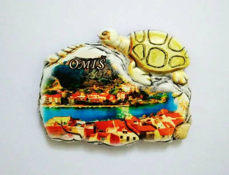 Горячая Распродажа расписанное вручную окно карта Хорватии 3D магниты на