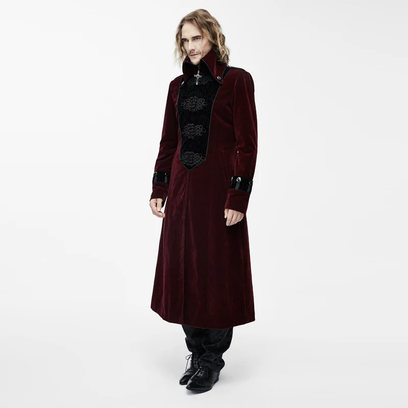 2020 дьявол модные готические джентльменские Длинные куртки в стиле стимпанк