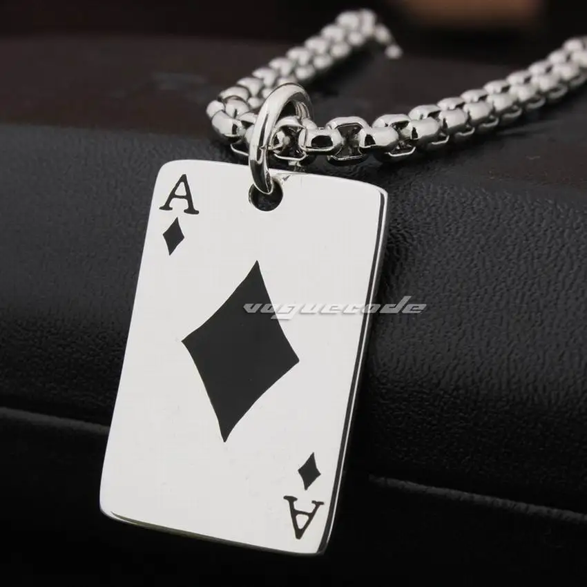 

LINSION DogTag Tarot Card Black Box A 925 Sterling Silver Charms Pendant 8Q021