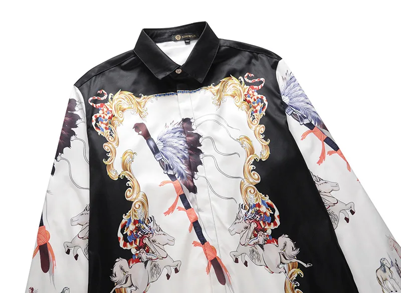 2018 Новая мода Повседневное Для мужчин рубашка с длинным рукавом Европа Стиль