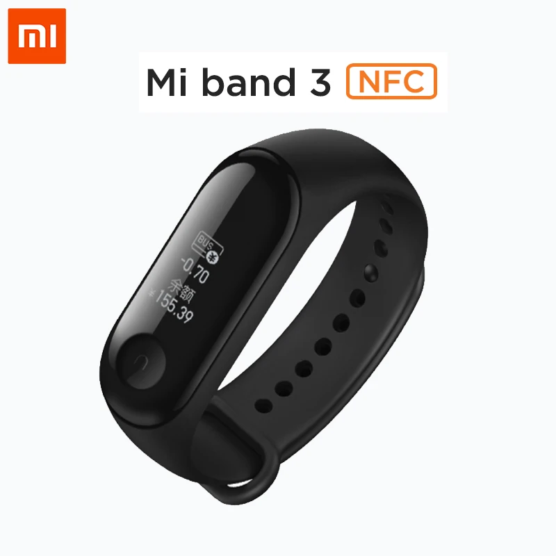 Оригинальный фитнес трекер Xiaomi Mi Band 3 Miband монитор сердечного ритма 0 78 дюймов OLED