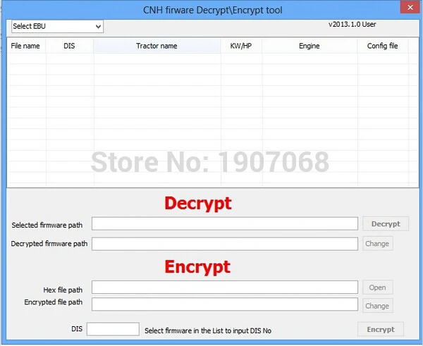 Инструмент для шифрования прошивки CNH| |