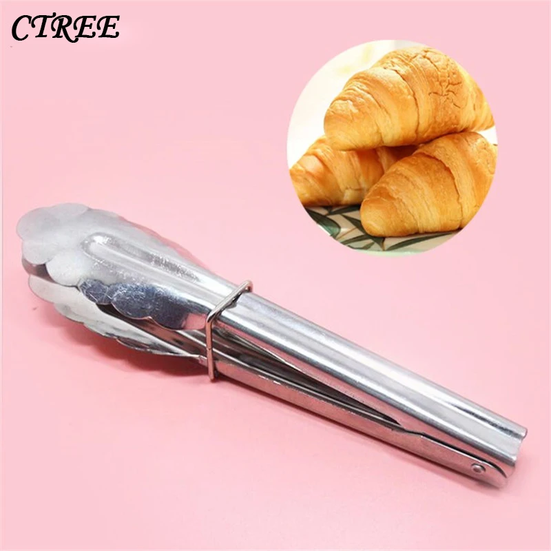 

CETREE 7 Inch Stainless Steel Barbecue Food Camping BBQ Clamps Fruit Clips Salad Bread Tong Clamp Utensils Kitchen Tools C498