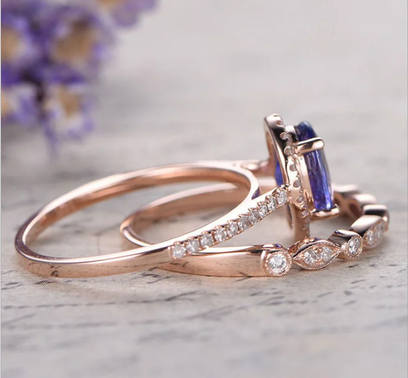 Прямая поставка Новое поступление роскошные ювелирные изделия розовое золото