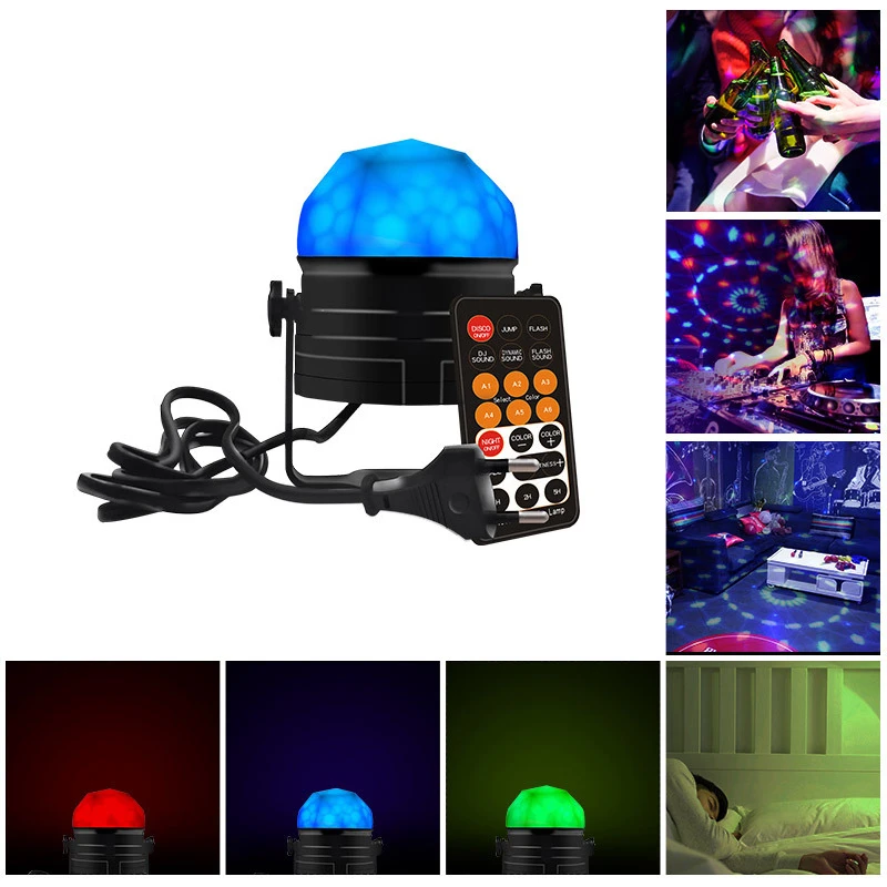 Новейший мини RGB светодиодный кристалл магический шар 9 Вт 110 В 220 сценический