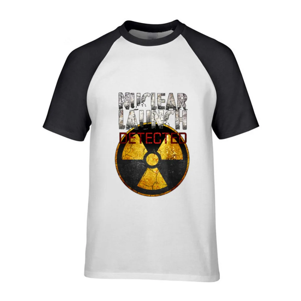 2019 Модные мужские футболки с детектором ядерного запуска футболка коротким