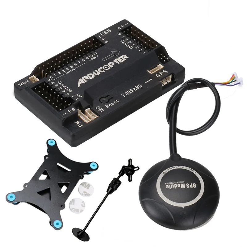 Vertical pin APM2.8 APM 2,8 Контроллер полета Ardupilot+ 7M gps встроенный компас+ gps подставка+ амортизатор для радиоуправляемого мультикоптера - Цвет: Vertical pin