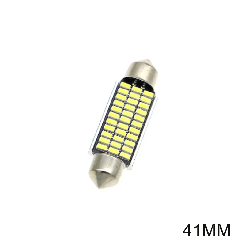 41MM 2 шт. 31 мм 36 мм/39 мм/41 мм C5W C10W 18 27 30 33 SMD 3014 Светодиодный гирлянда светильник CANBUS без ошибок авто интерьер купола лампы - Испускаемый цвет: 41MM