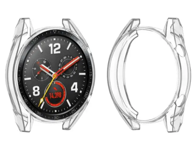 Высококачественный протектор для часов, совместимый с huawei Watch GT 42 мм, 46 мм, покрытый ТПУ чехол, тонкий мягкий бампер, защитный чехол - Цвет: Clear
