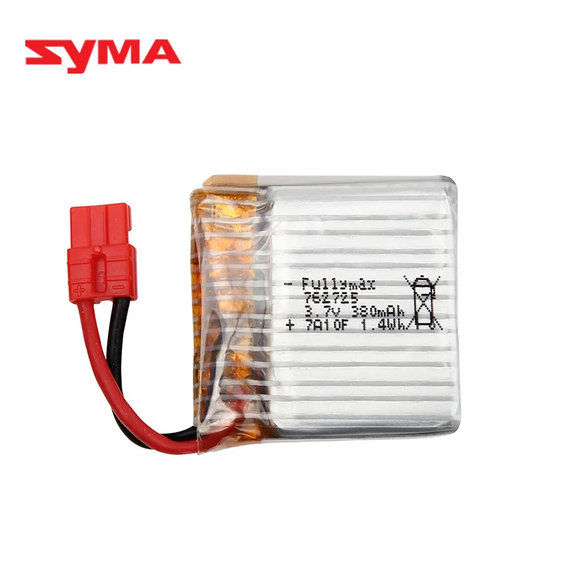 Оригинальный аккумулятор SYMA X21 X21W X26, 3,7 В, 380 мАч, 762725 для квадрокоптера, запасные части, пульт дистанционного управления, аксессуары для вертолета 762725