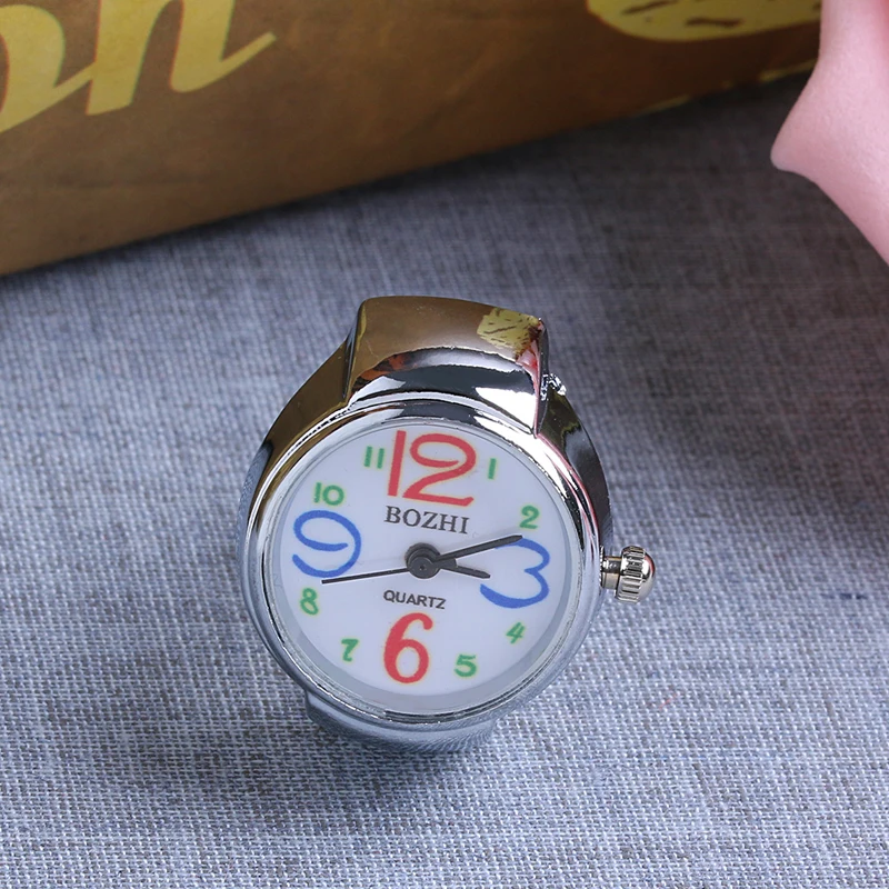 

JAVRICK Movement Quartz Finger Ring Watch Dial Round Arabic Stainless Steel