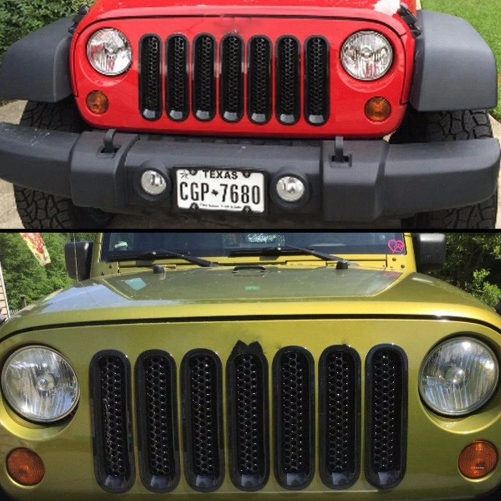 7 шт. передняя вставка из АБС пластика для Jeep Wrangler JK 2007 2015|wrangler jk|jeep wrangler jkjeep jk 2007-2015
