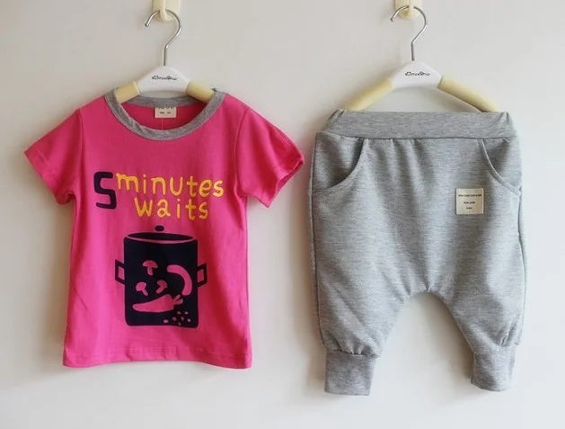 Лето дети костюм белый короткий рукав чаша надписи t рубашка + морской синий шорты