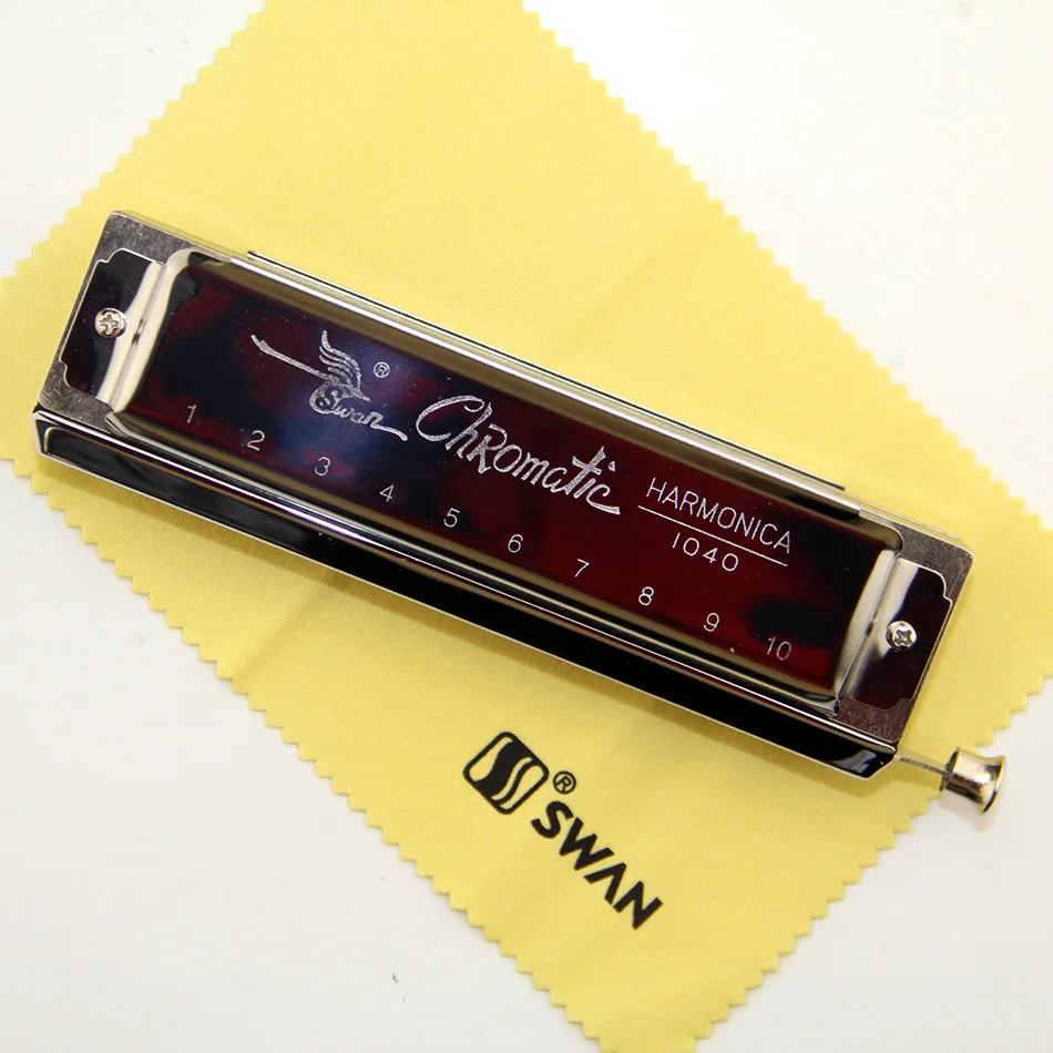 Новая губная гармоника Лебедь хроматический Блюз Гармоника C Key w 10 отверстий 40