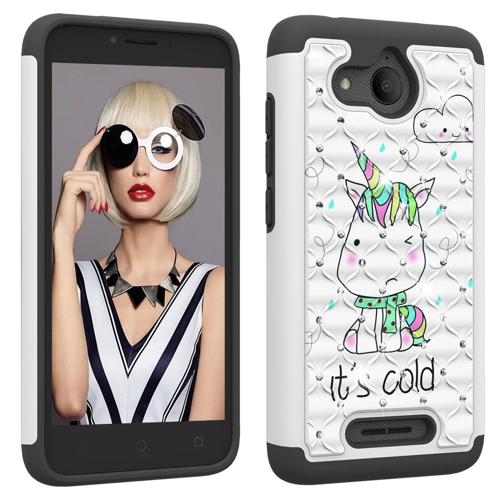 Diamond Phone Case for Alcatel 1X Evolve TCL LX IdealXtra 7 2018 Revvl 2 plus Funda Mandala unicorn eiffel tower cute bear Cover |