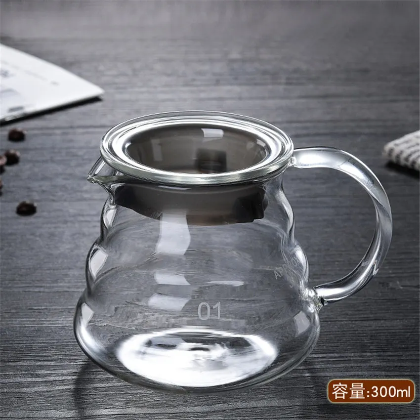 300ml Облако в форме Кофе горшок Кофе чайник Стекло термостойкий заварочный чайник многоразовые Кофе горшок Кофе посуда 300/500/700 мл - Цвет: 300ml