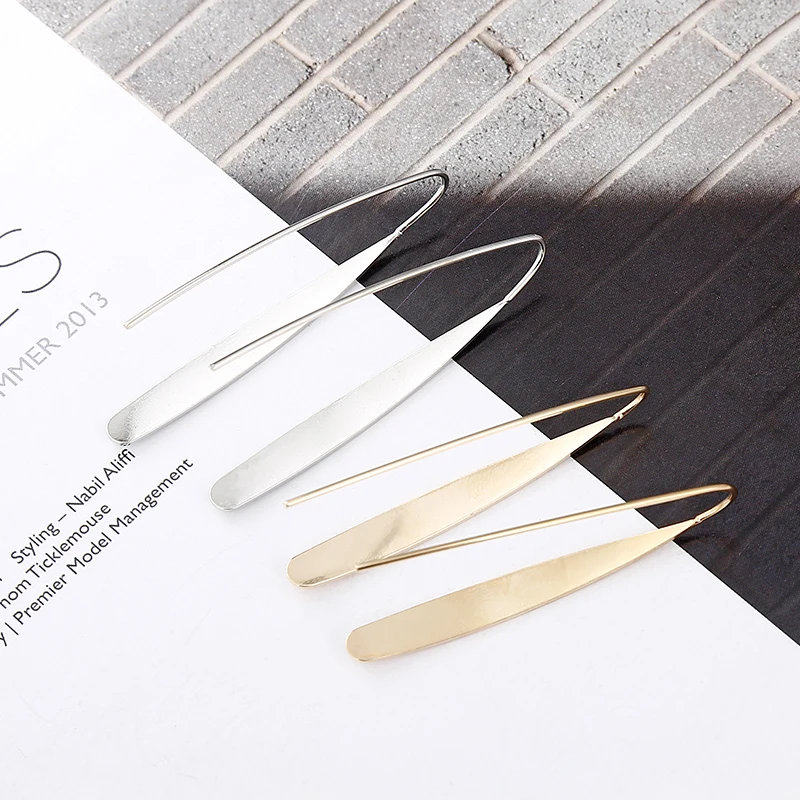 YAOLOGE Fashion Boho Gold Silver Color Leaf Long Earrings For Women Jewelry Prevent Allergy Wedding Engagement Party | Украшения и