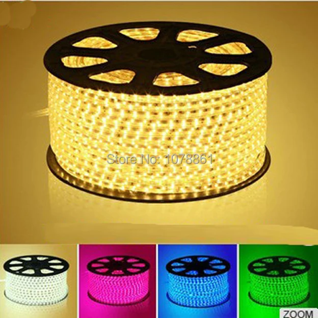 100 м/рулон теплый/холодный белый RGB Светодиодная лента 5050 Водонепроницаемый IP67