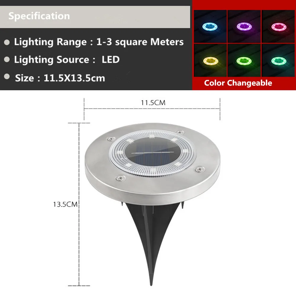 Светодиодный садовый свет солнечные наружные наземные лампы сменные