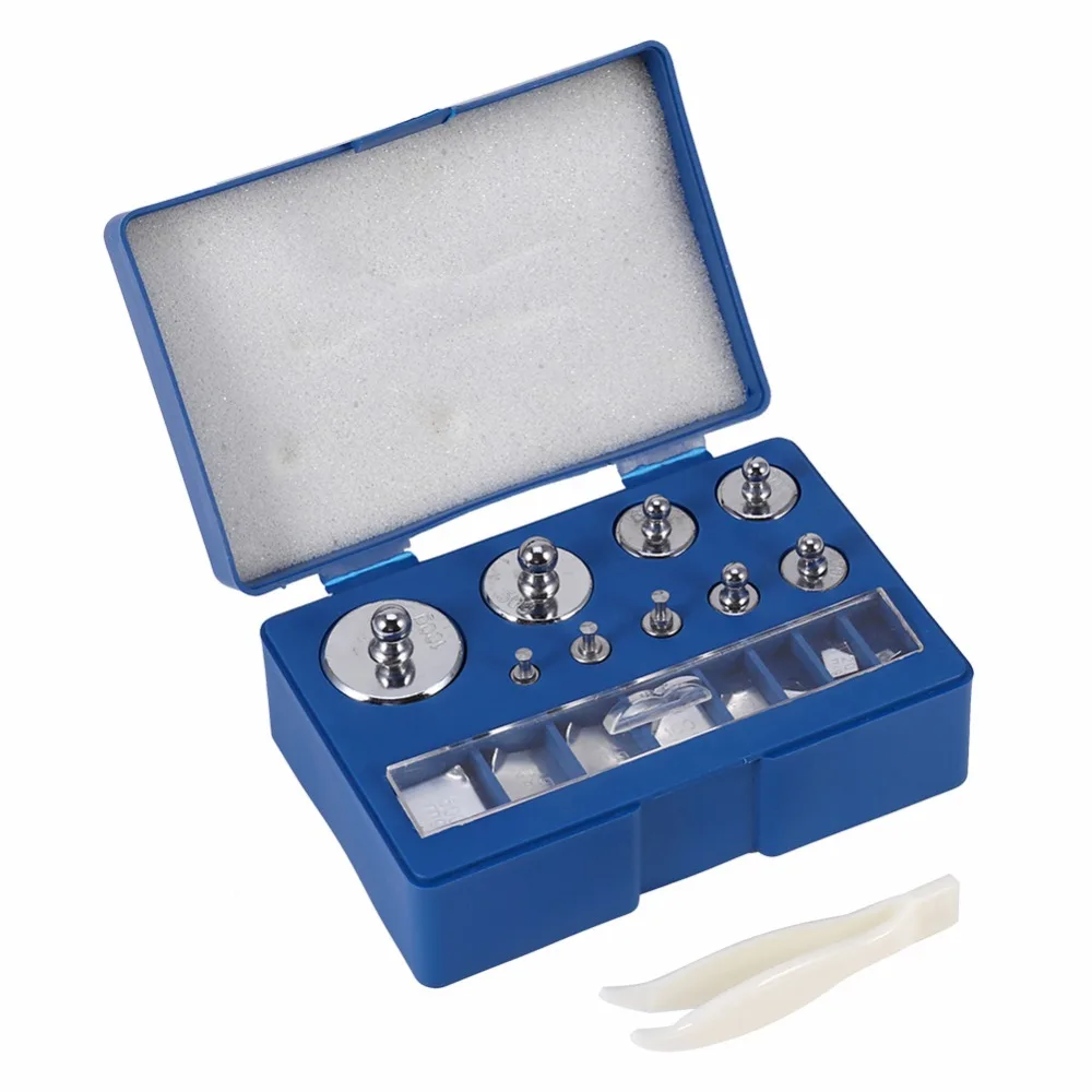 

17Pc Calibration Weight 10mg-100g Stainless Steel Jewelry Scale Calibration Weight Set Jewelry Scale with Tweezer Weighting Tool