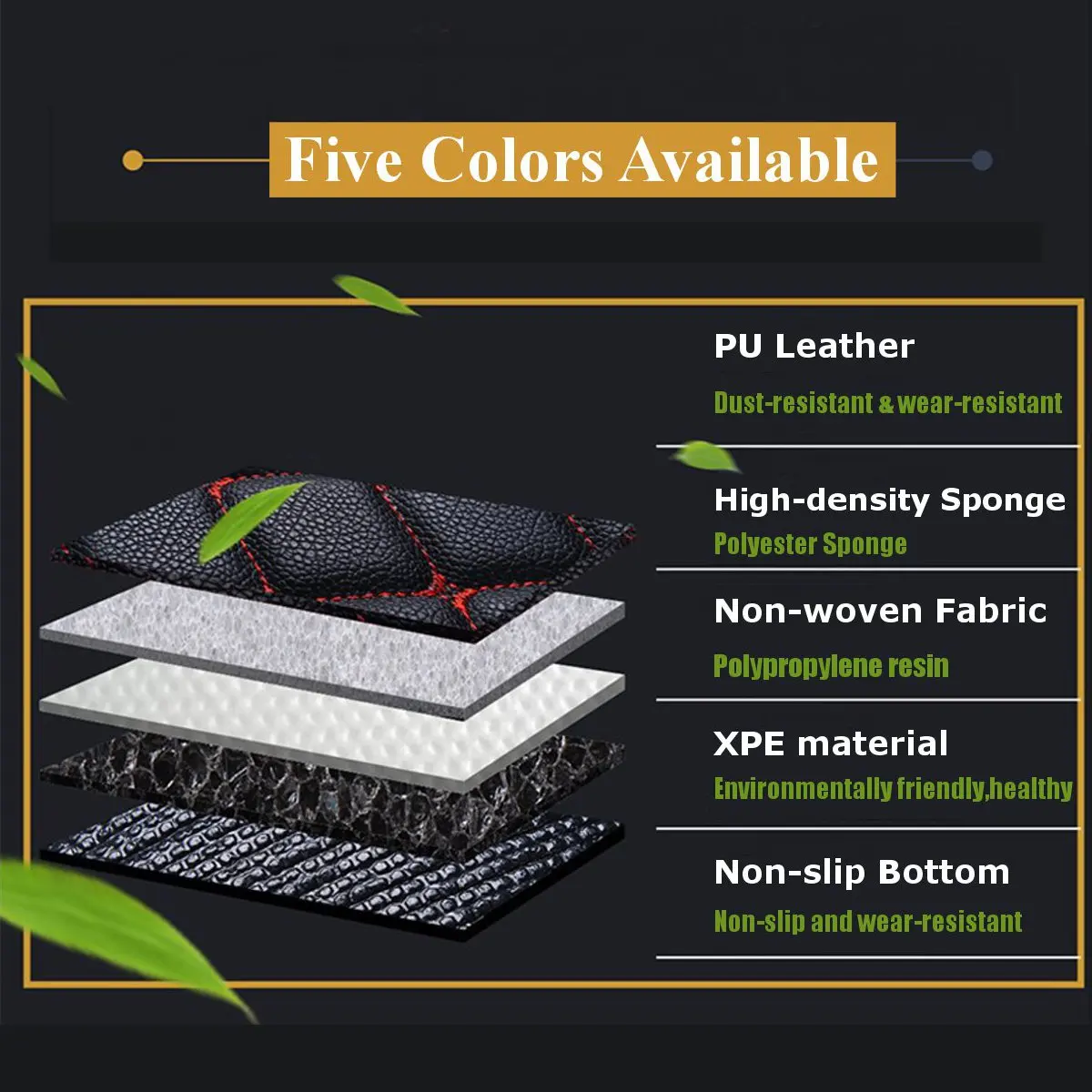 

Flash mat leather car floor mats For BMW X5 F15 2014 2015 2016 2017 2018 Replacement auto foot Pads automobile carpet cover
