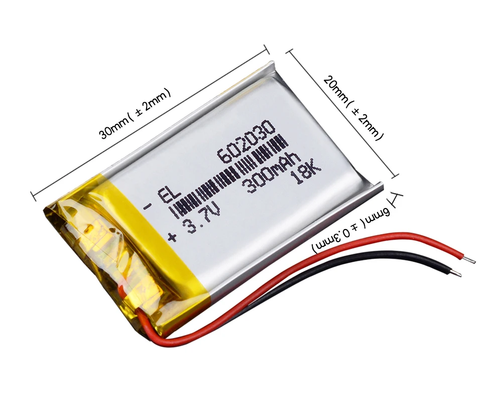 300mAh 602030 3,7 V литий-полимерный аккумулятор bloody r8 мышь dvr advocam-fd8 profi red