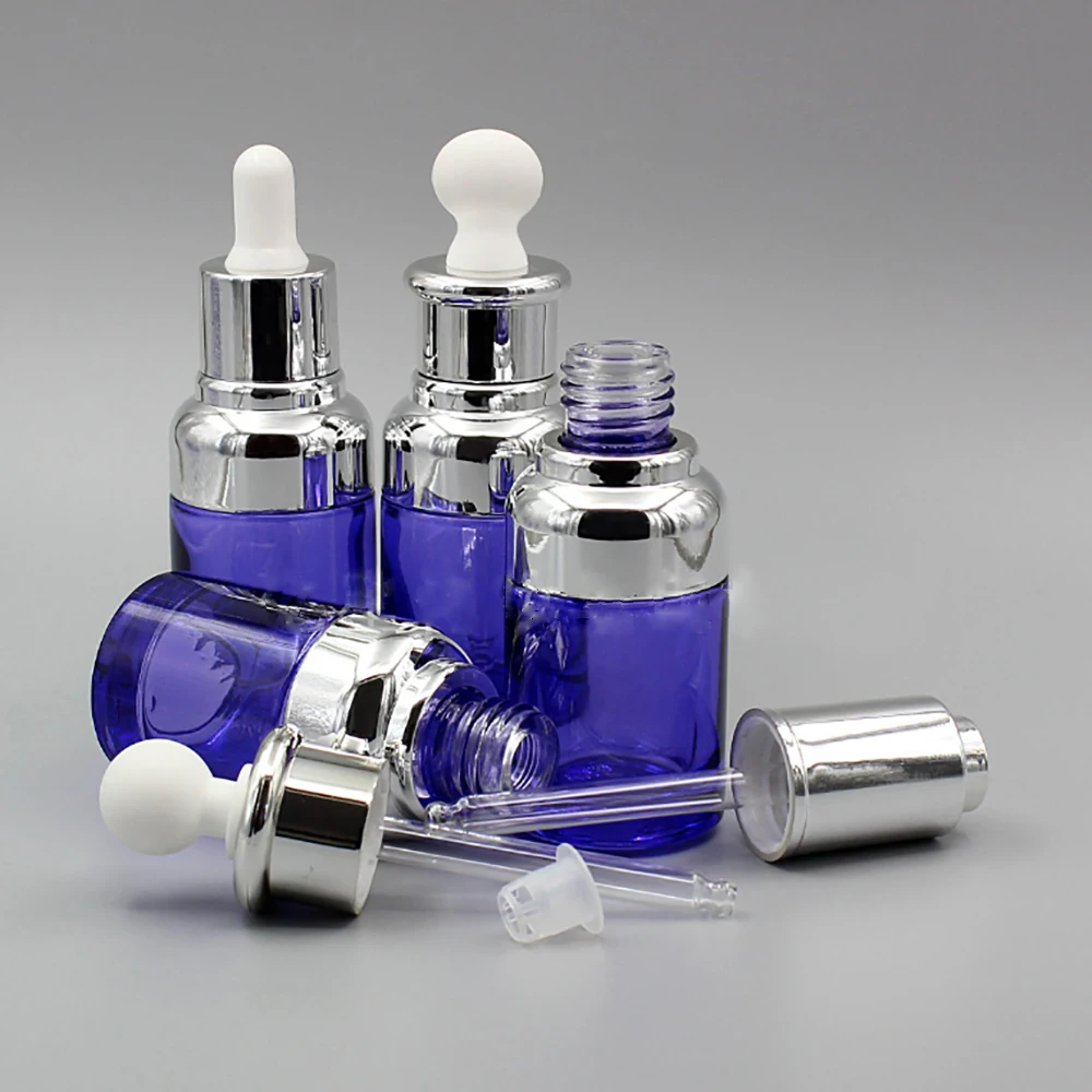 Пустая Пипетка для эфирного масла пурпурная бутылка 30 мл стеклянный контейнер