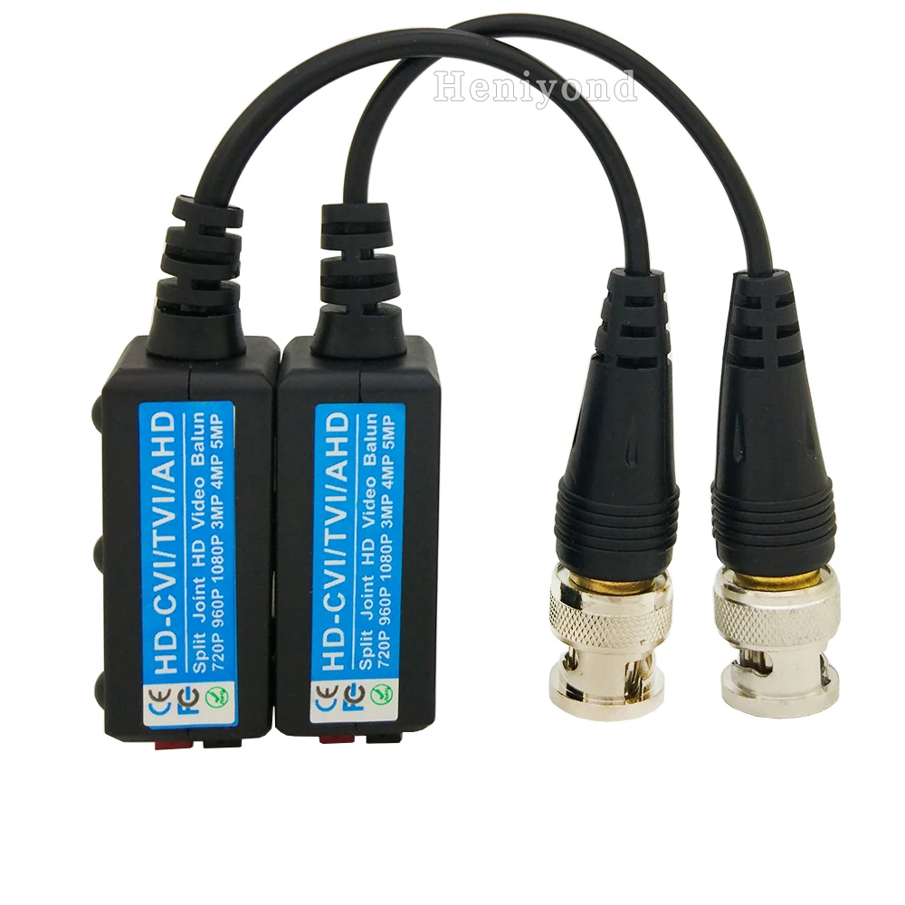 1 пара HD CCTV через витая пара адаптеров HD CVI/TVI/AHD пассивный видео балун мужской BNC к UTP Коаксиальный CAT5 камера
