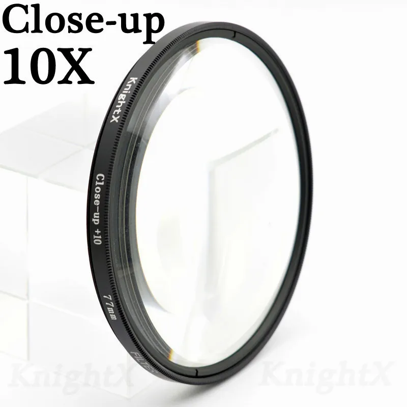 Close UP 10X KnightX защитные фильтры MC UV для объектива фильтр nd для камеры аксессуары для камеры NIKON D5100 d5200 D5300 D3200 d3300 D5 P600 A100 t3i t5i 700d d5500 750d 52 - Цвет: Close UP 10X