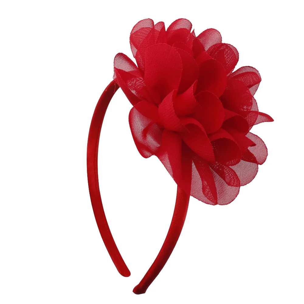 Shabby Chiffon Flowers Hair Bands For Children High Quality Headband Girls Big Flower Bow Headwear Accessories | Детская одежда и