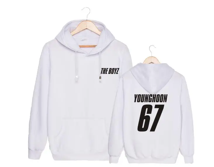 22 Kpop the boyz album the start member с принтом, черный/белый пуловер, толстовки, Осень-зима, унисекс, флисовая k-pop Толстовка - Цвет: 22