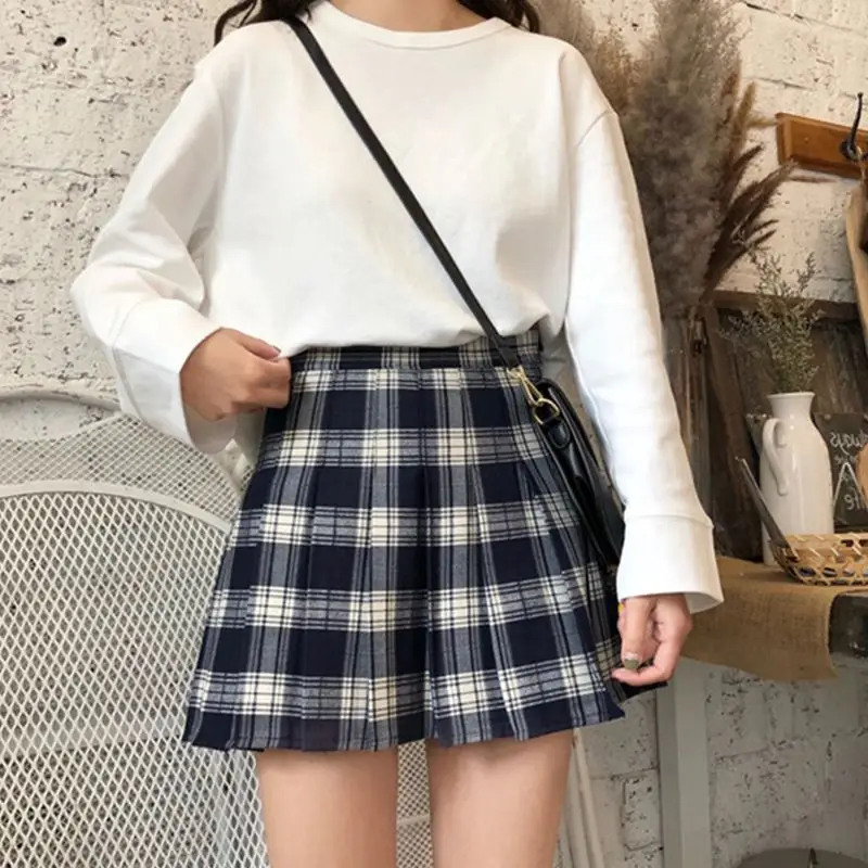 2018 Новый Для женщин летние Мини юбки Harajuku Винтаж модные Высокая талия