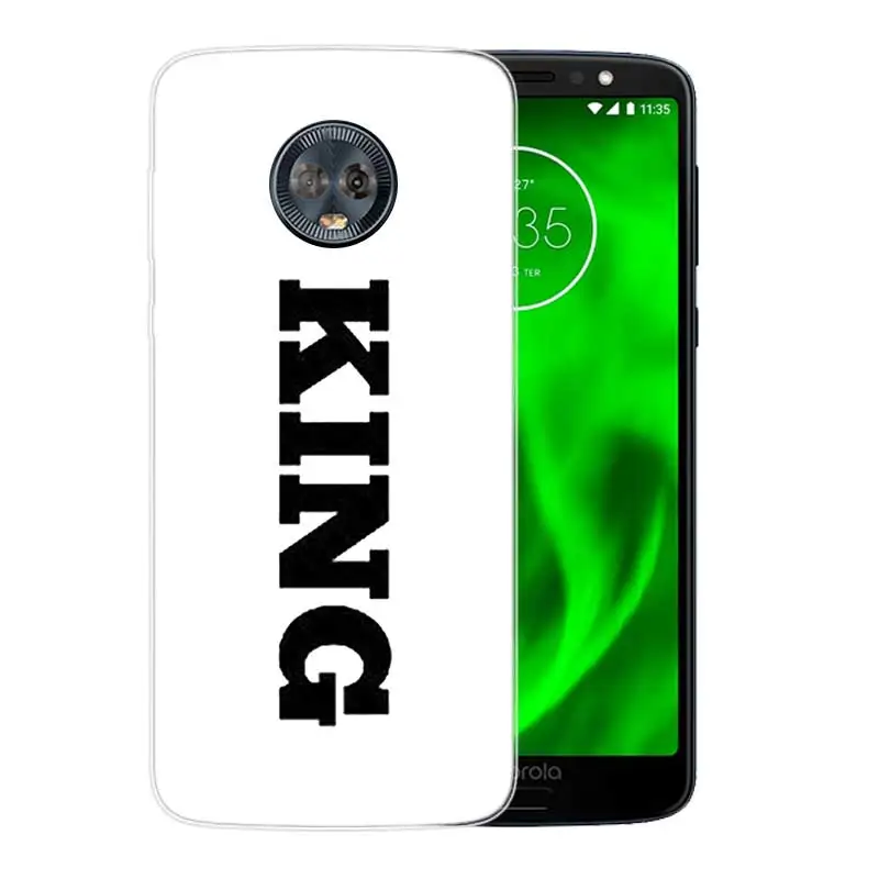 Чехол-накладка с силиконовым корпусом King Queen для Motorola MOTO G5 G5S G6 E4 E5 Plus G4 Play X4 |