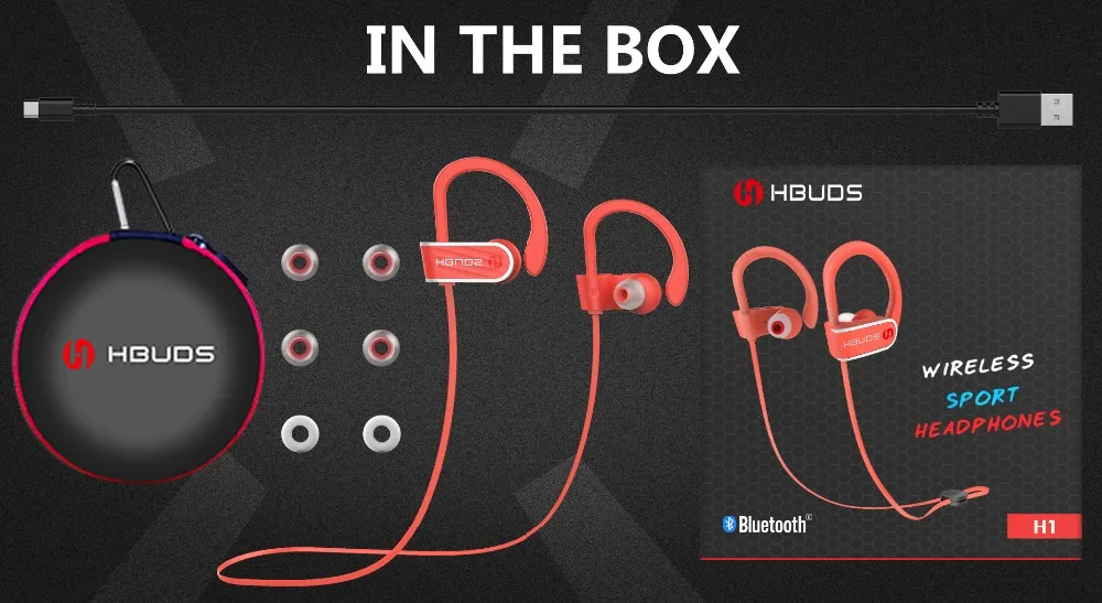 HBUDS H1 Bluetooth наушники IPX7 Водонепроницаемый Беспроводной гарнитура Handsfee спортивные