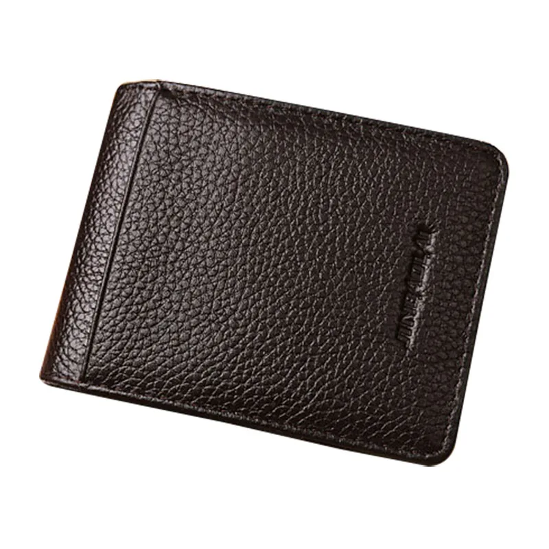 Кошелек мужской из натуральной кожи маленький мощный зажим для денег бумажник