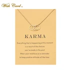 Ожерелье с надписью Wish Card рука Фатимы Шестигранная любовь ожерелье для женщин ожерелье в форме подковы якоря пожеланий карточка ювелирные изделия ошейник Регулируемый EY1575
