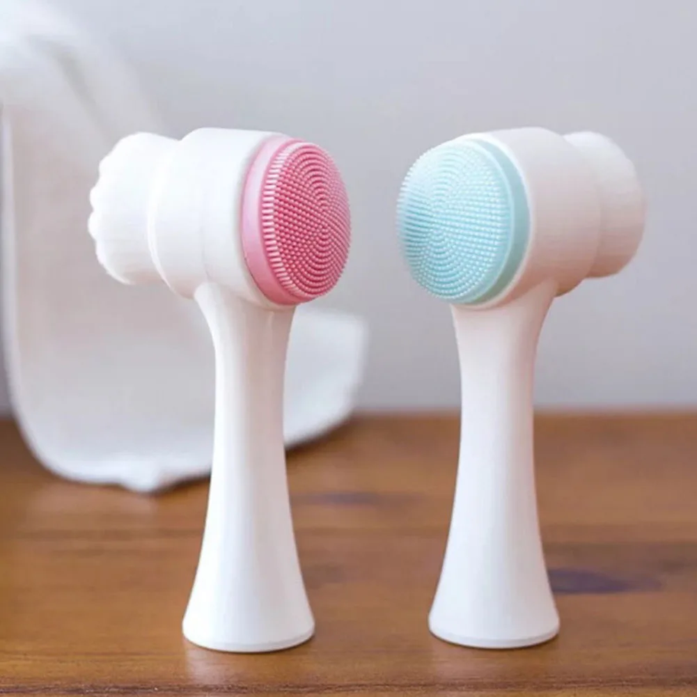 Двустороннее Силиконовое очищающее средство для лица портативное 3D ухода за