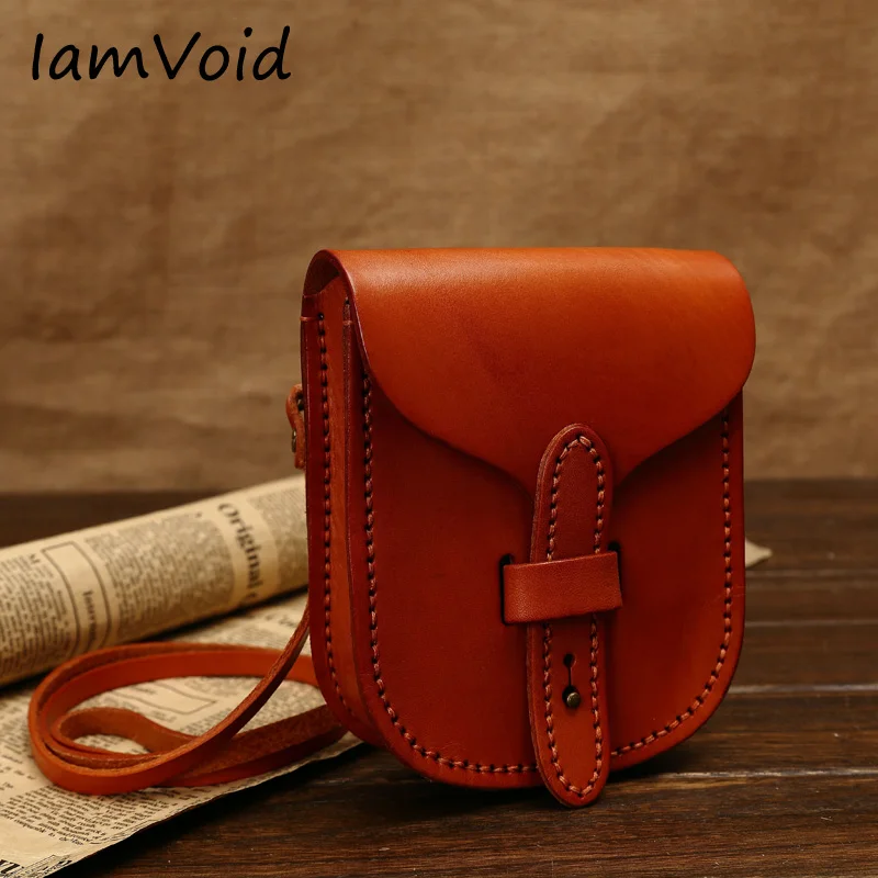 Поясная Сумка IamVoid из растительного дубления Толстая сумка-мессенджер ручной