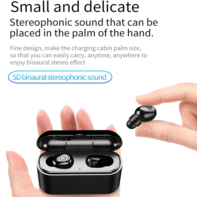 X8 TWS Bluetooth Earphone Mini Wireless Bluetooth Headset 5D Stereo Sports Waterproof Earphone with 2200mAh Charging box Earbuds