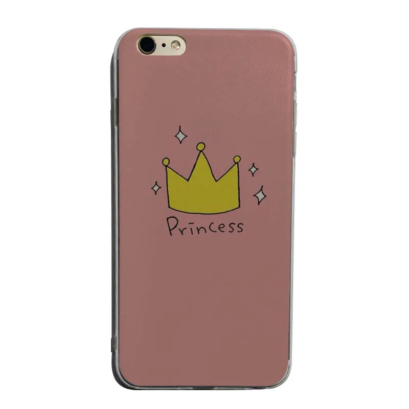 Чехол из мягкого силикона и ТПУ с рисунком королевской короны для iPhone 8 7 6 6S Plus X XS