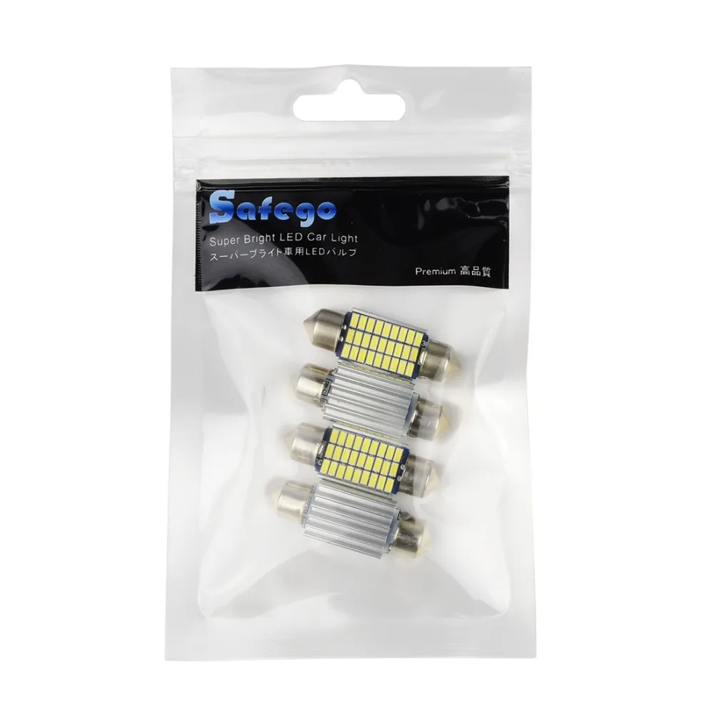 Safego 4 шт. 36 мм 39 42 светодиодный C5W Canbus 3014 LED гирлянда для автомобиля Купол Подсветка