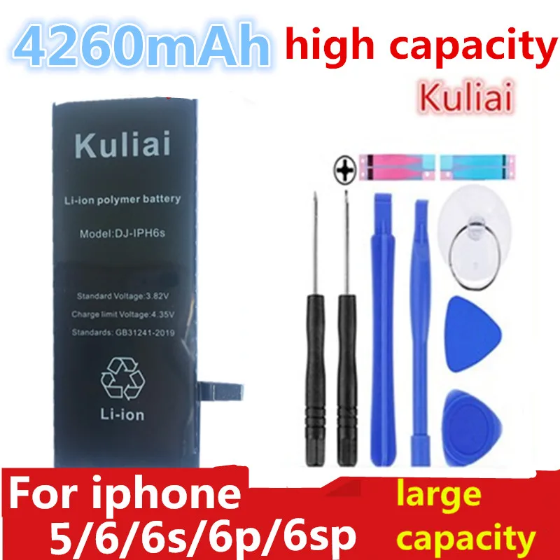 4260 мАч Высокая емкость батареи телефона для iPhone 5 6 plus 6s p Замена 0 цикл батарея с