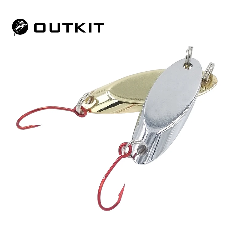 OUTKIT 5 шт./лот рыболовная медная ложка 2/3. Искусственная металлическая приманка с